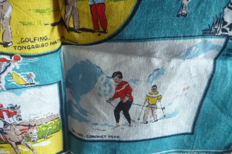 Vintage 50s Sports of NZ Tea Towel Carousel 9