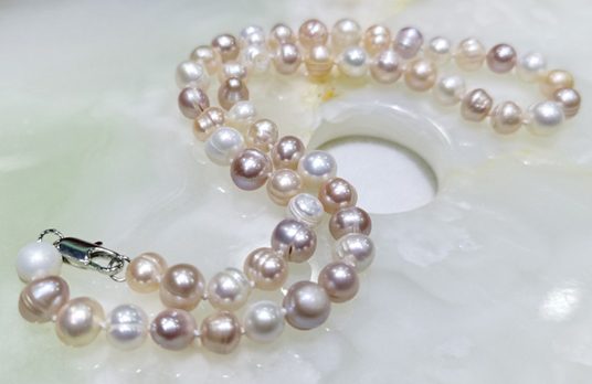 Genuine Fresh Water Multi-Coloured Pearl Necklace Carousel 2