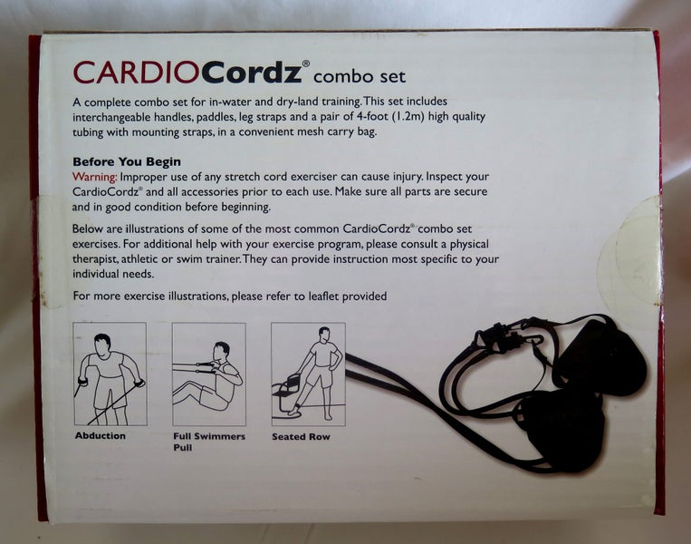 CARDIO CORDZ COMBO SET -THE ORIGINAL STRETCH CORDS FOR DRY LAND OR SWIM TRAINING Carousel 2
