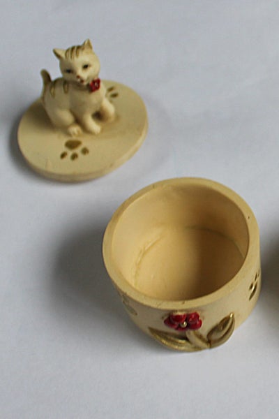 Cute CAT little trinket (kid's milk) tooth fairy / keepsake / mini jewellery box Carousel 2