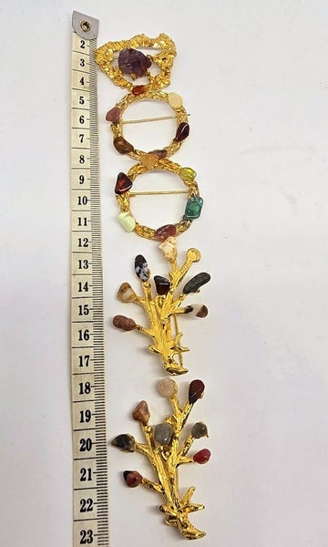 Multi color Gemstones Brooches Carousel 2