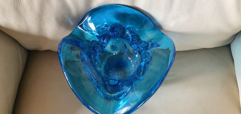 Art glass vase turquoise Carousel 3