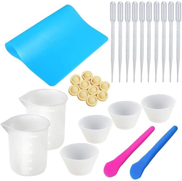 Resin Casting Craft Molds Silicone Resin Measuring Cups Tool Kit64233230166018110
