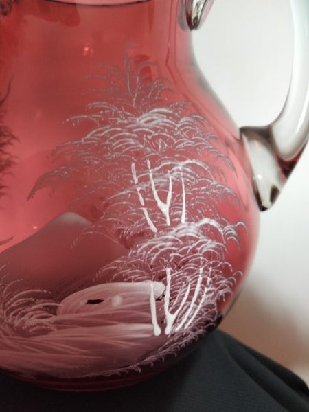 Mary Gregory Glass - Large jug and vase Carousel 7