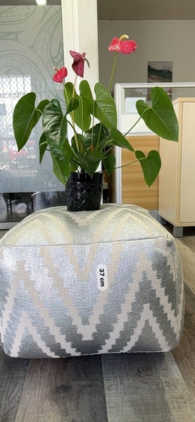 Square Ottoman Pouf Printed Cotton Style Carousel 1