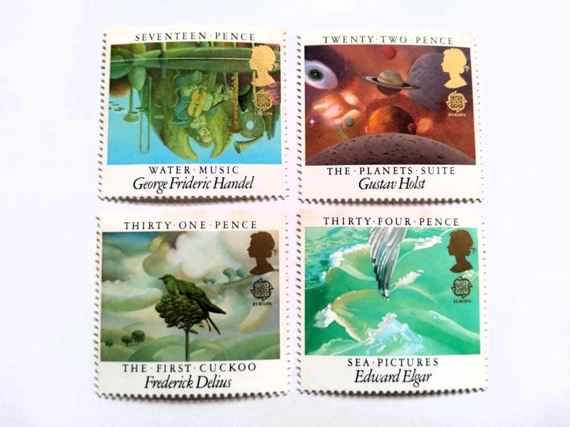 1985 Royal Mail Europa. British Composers Stamps Full Gum Set Great Britain / UK Carousel 1