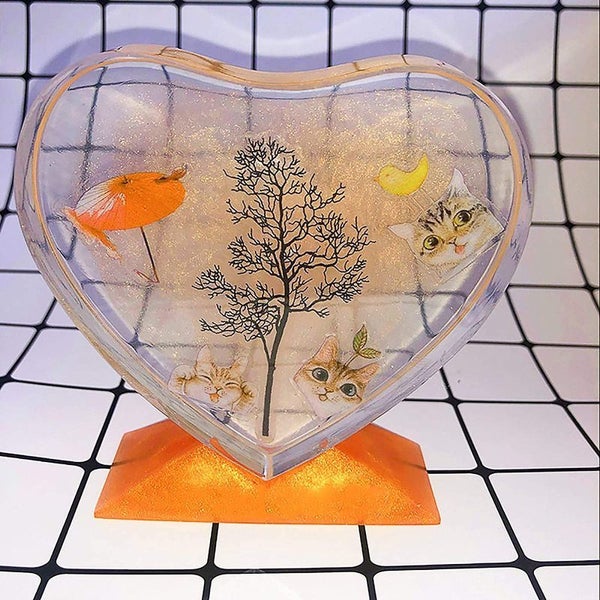 2pcs Silicone Mold Resin Moulds Heart Photo Frame Casting Molds64304253341313113