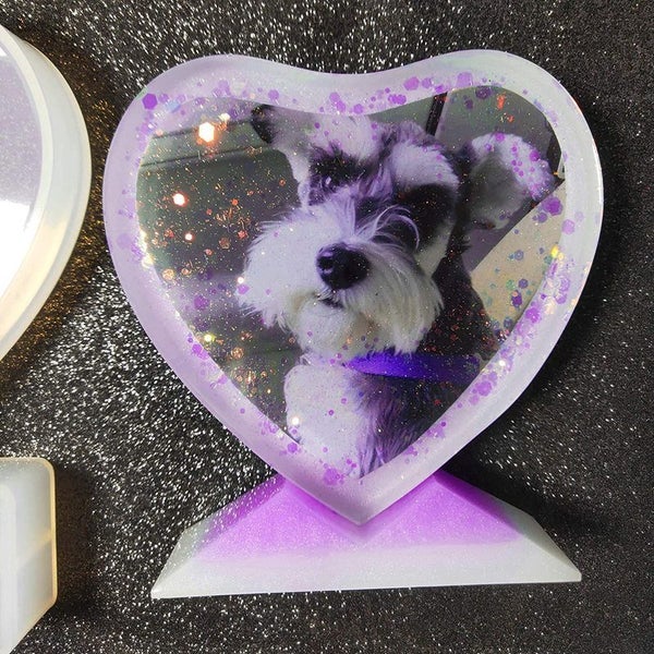 2pcs Silicone Mold Resin Moulds Heart Photo Frame Casting Molds64304253341313114