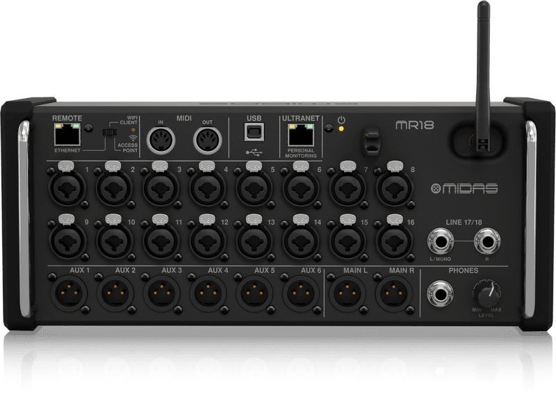 Midas MR18 18-Input Digital Mixer for iPad/Android Carousel 1