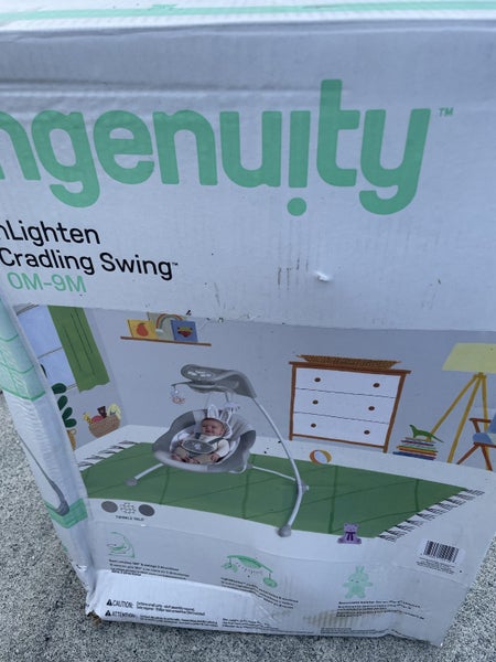 Ingenuity InLighten Cradling Swing Twinkle Tails Carousel 1