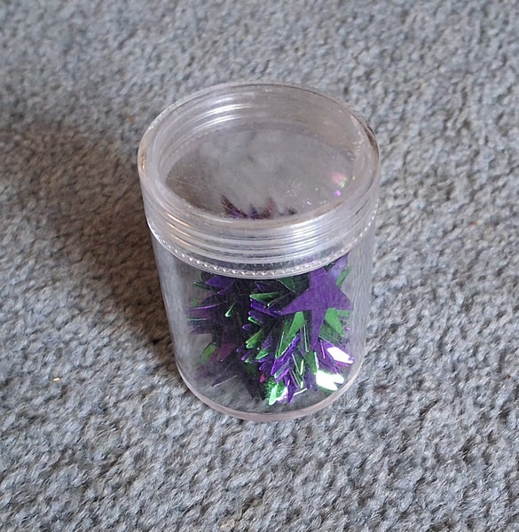 PURPLE - GREEN STAR GLITTER, LARGE STARS AND SMALL STARS Carousel 2