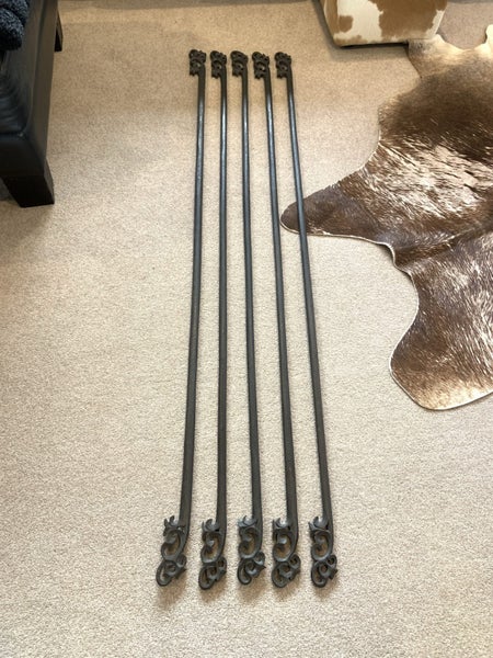 UNIQUE HAND-CARVED CURTAIN RODS x 5 Carousel 4