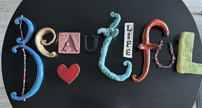 Beautiful Life - Ceramic Word - The Monster Company Carousel 2