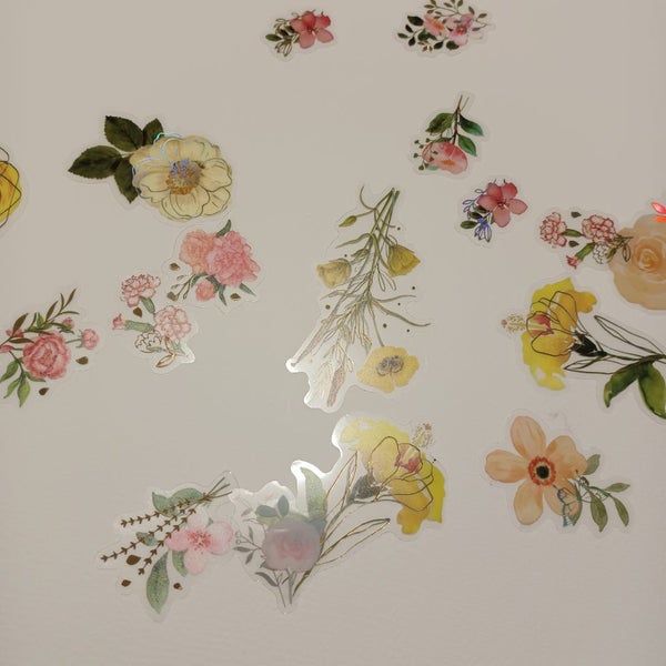 Set of pink and yellow flowers for scrapbooking Carousel 2