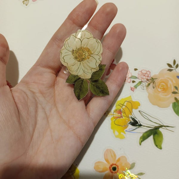 Set of pink and yellow flowers for scrapbooking Carousel 3