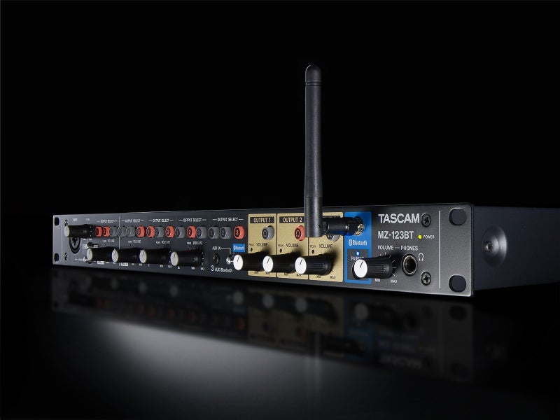TASCAM MZ-123BT 3-channel Rackmount Multizone Mixer Carousel 1