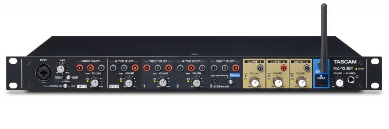 TASCAM MZ-123BT 3-channel Rackmount Multizone Mixer Carousel 2