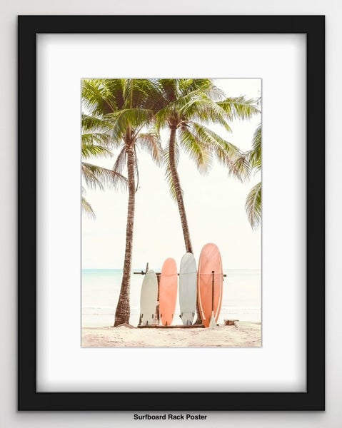 Surfboard Rack Poster | Vintage Wall Art | Framed Photo Carousel 2