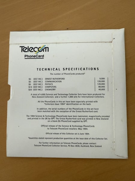 Telecom phonecard 1994 Science and Technology series Carousel 2
