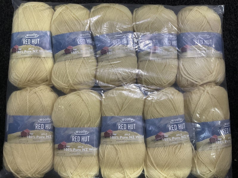 NZ Wool - 8 ply - Red Hut- Lemon Carousel 2