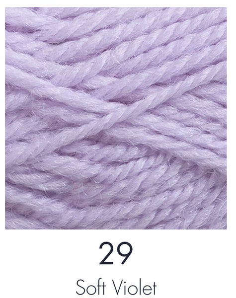 NZ Wool - 8 ply - Red Hut- Soft Violet Carousel 1
