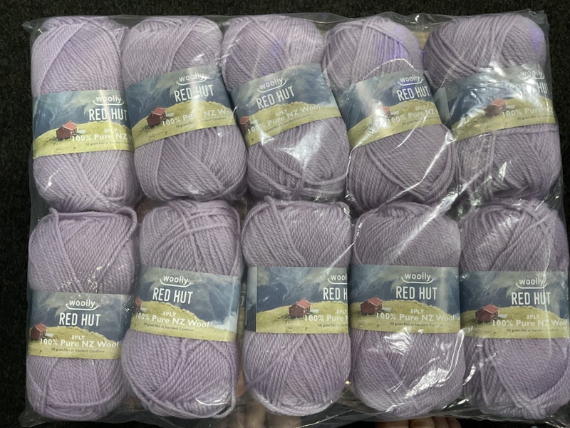 NZ Wool - 8 ply - Red Hut- Soft Violet Carousel 2