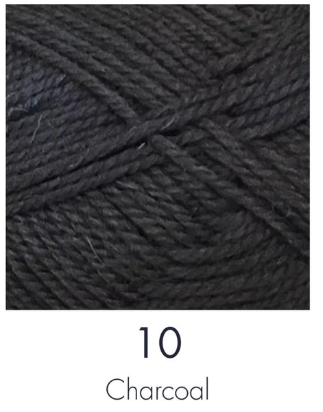 NZ Wool - 8 ply - Red Hut- Charcoal Carousel 1