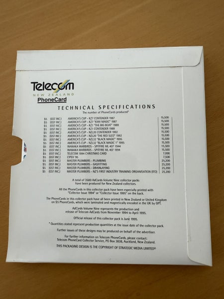Telecom phonecard 1995 Adcards Volume Nine Carousel 2