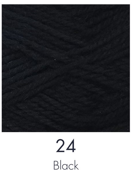 NZ Wool - 8 ply - Red Hut- black Carousel 1