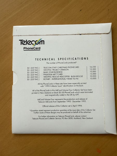 Telecom phonecard 1994 Adcards Volume Four - official collector issue Carousel 2
