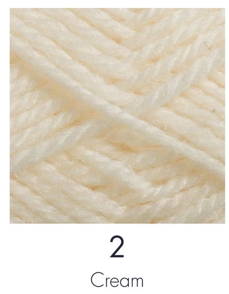 NZ Wool - 8 ply - Red Hut- Cream Carousel 1