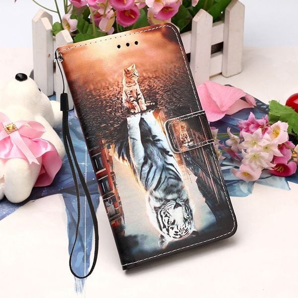 Samsung Galaxy A12 Designer PU Case Cat&Tiger Carousel 5