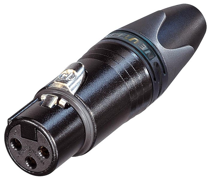 Neutrik NC3FXX-B Female 3 pin XLR Black / Gold Pins Carousel 1