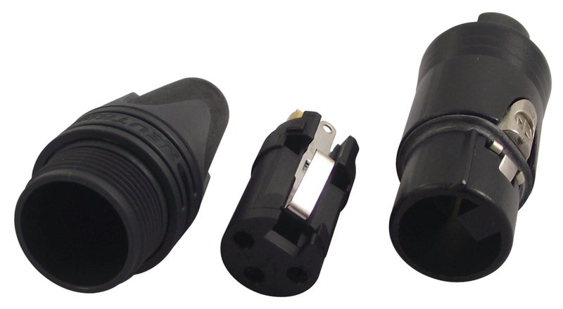 Neutrik NC3FXX-B Female 3 pin XLR Black / Gold Pins Carousel 2