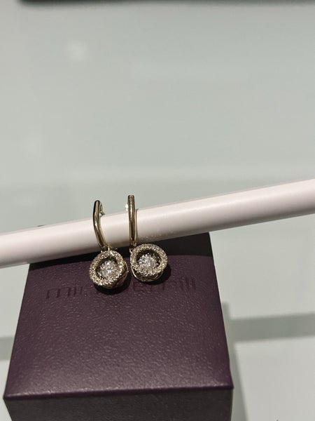 10 kt yellow gold Everlight Earrings with 1/2 carat TW of diamonds Carousel 1