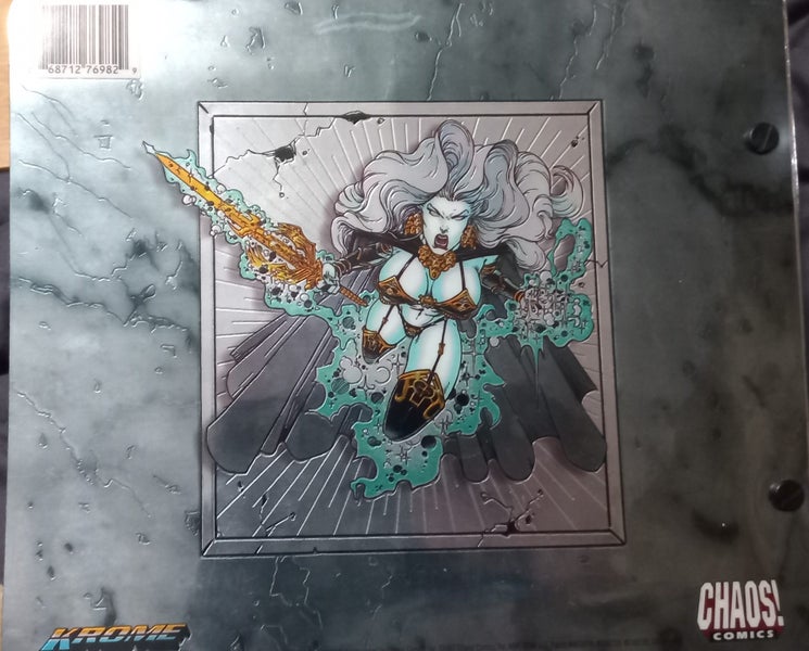 Rare 1997 LADY DEATH MEGA CHROMIUM Jumbo Set + Binder !! KING'S BIRTHDAY SALE !! Carousel 2