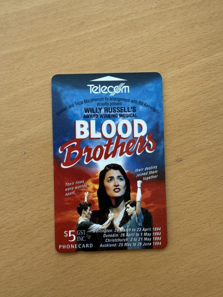 Telecom Blood Brothers $5 phonecard Carousel 1