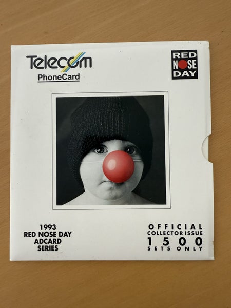 Telecom phonecard 1993 Red Nose Day Adcard Series - official collector issue Carousel 1