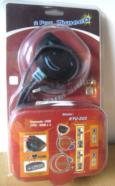 KVM Switch, 2 computers, VGA and USB, self-powered, key control Carousel 1