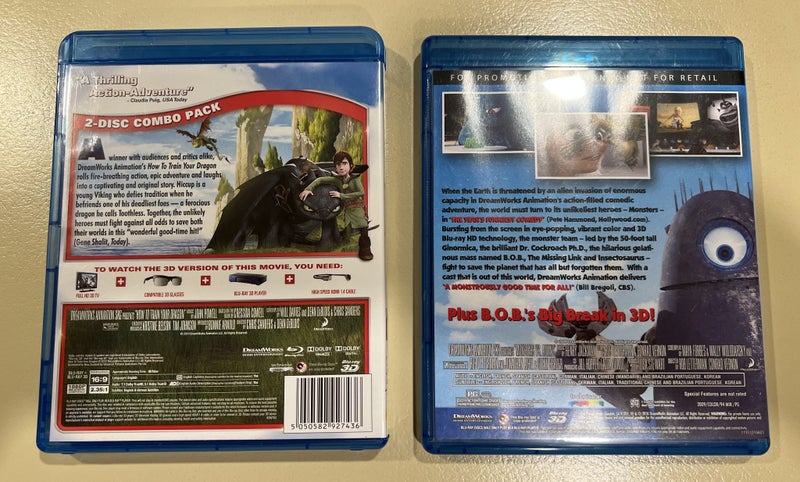 How to train your DRAGON 3D & BRay plus 3D Monsters vs Aliens64453867463937111
