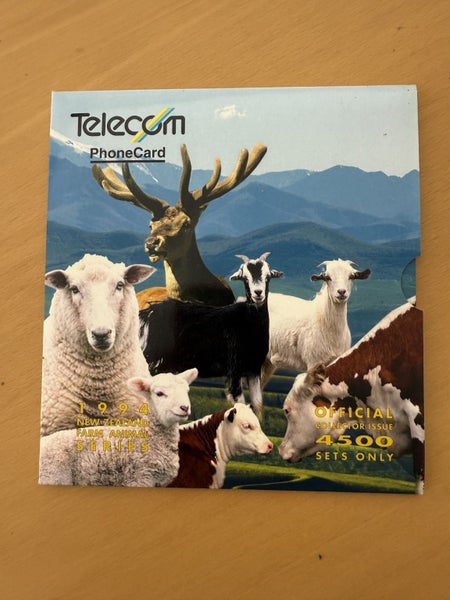 Telecom phonecard 1994 Farm Animal Series - deer, sheep, goats, cattle Carousel 1