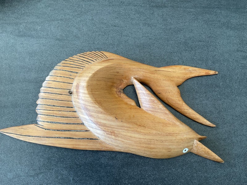 Marlin wood carving - wall plaque/sculpture Carousel 2