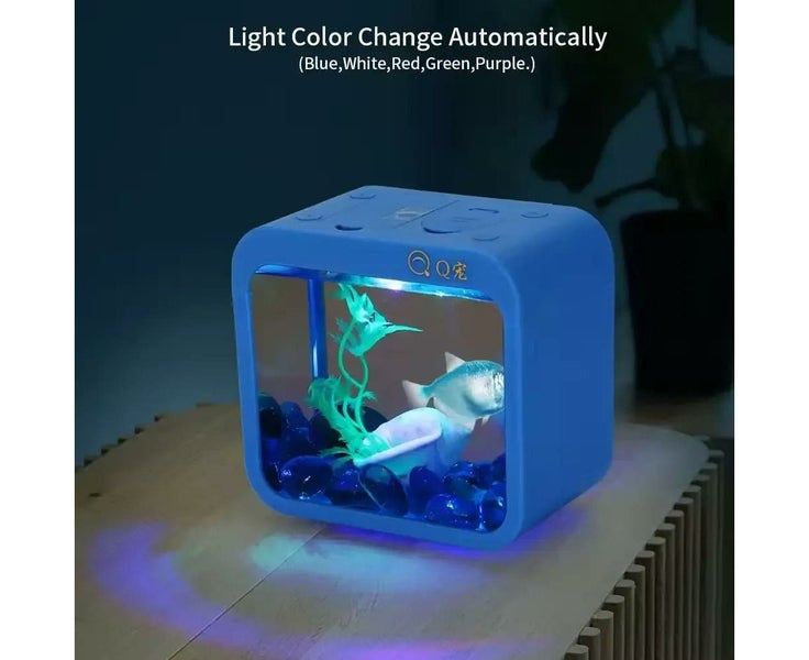 Creative aquarium LED decoration small aquarium fish tank fighting fish tra Carousel 1