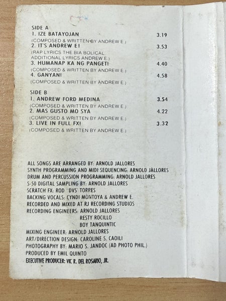 Andrew E - Humanap Ka ng Panget! 1990 Cassette Tape OPM Filipino Pinoy Rare Rap Carousel 2