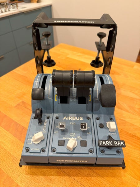 Thrustmaster TCA Airbus Throttle x 2, Flap/Speedbrake kit and flying clamp Carousel 2