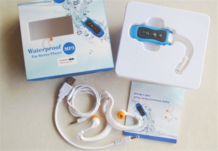 Waterproof MP3 Music Player - 4GB Blue Carousel 2