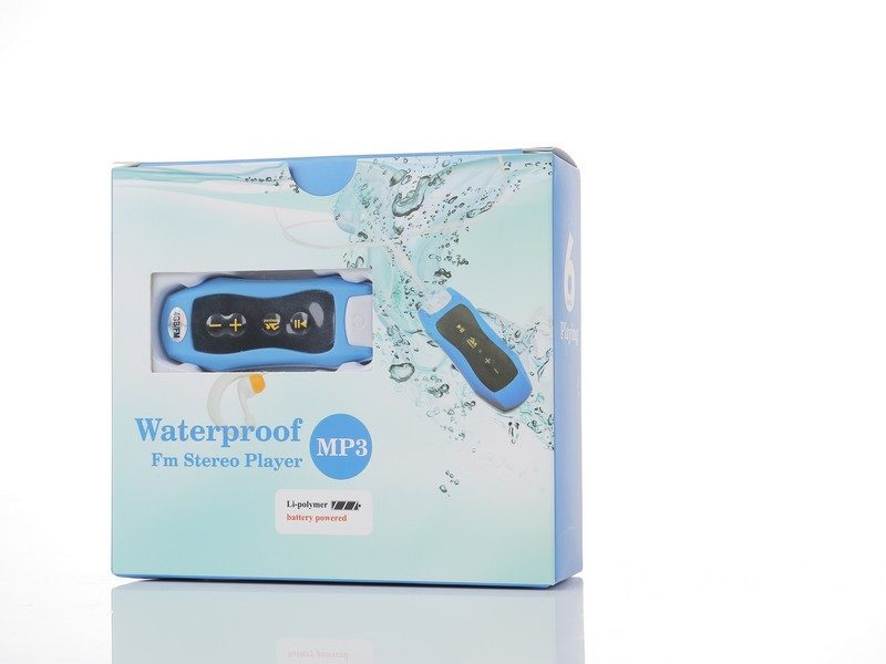 Waterproof MP3 Music Player - 4GB Blue Carousel 4