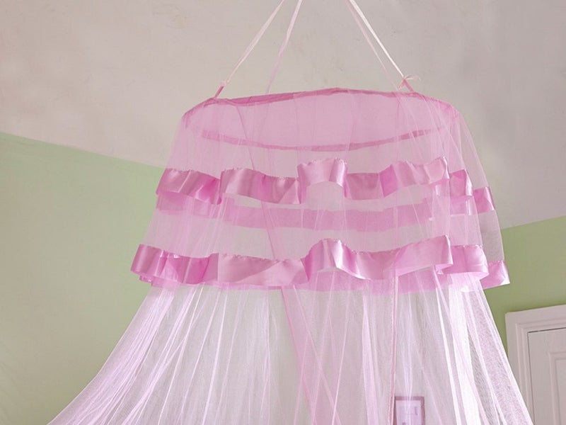 Universal Pink Dome Mosquito Mesh Net Princess Bed Canopy Carousel 4