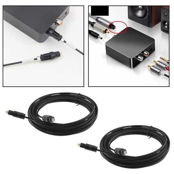 OD 2.2mm Toslink Digital Audio Optic Cable Optical Cord - 1.8M Long Carousel 4