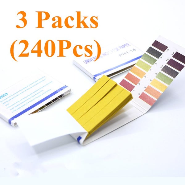 PH 1-14 Test Paper Litmus Strips Tester - 3 Packs (240pcs) Carousel 1